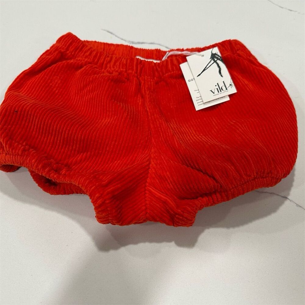 NWT Vild House of Little Orange Bloomers Baby Corduroy Shorts 2-3‎ years